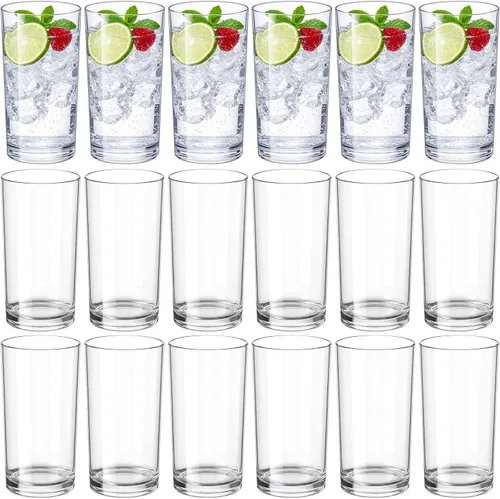 Miniatura 15 de Gerrii 10 vasos de plástico transparente para beber, reutilizables, irrompibles, para jugos, acrílicos, aptos para lavavajillas, para adultos