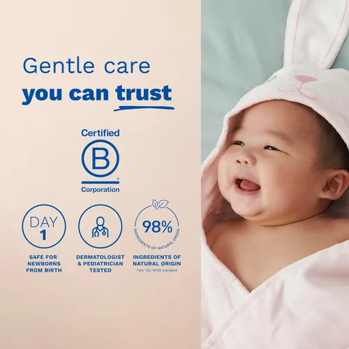 Miniatura 6 de Mustela Agua limpiadora para bebés, agua micelar sin enjuague, con aguacate natural y aloe vera, para cara, cuerpo y pañal del bebé, paquete de 1