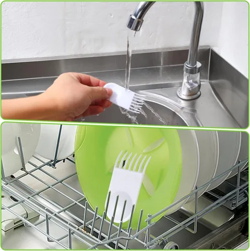 Miniatura 6 de 4 piezas de herramientas de limpieza para picador de verduras, herramienta de picador de cebolla para ensalada, cortador de frutas y verduras, peine
