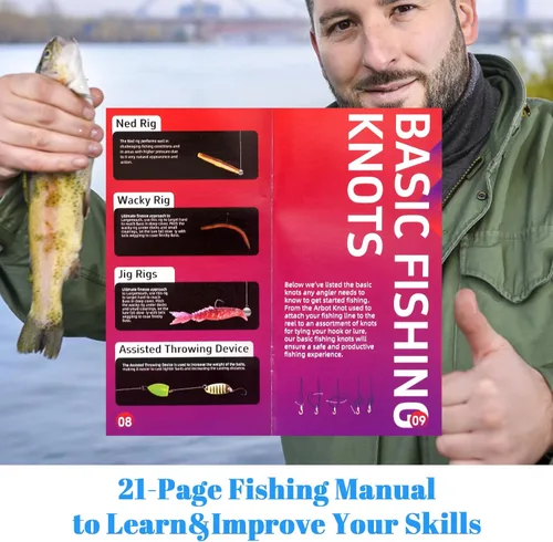Miniatura 6 de Señuelos de pesca - Caja de aparejos con aparejos incluidos, kit de pesca con VIB, ranas, minnows, cebos suaves, ganchos y accesorios de pesas, kit