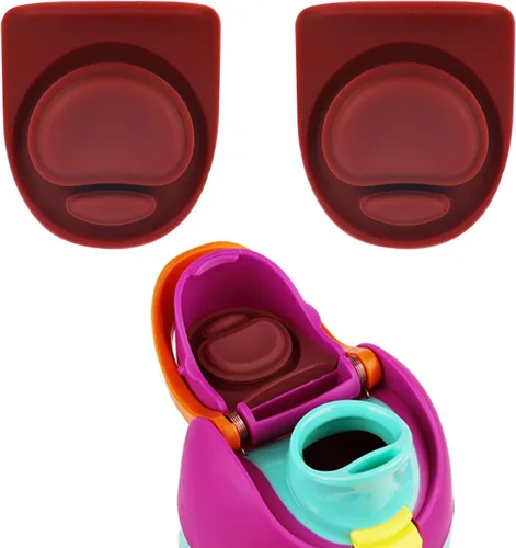 Miniatura 11 de 2 piezas de tapa superior para botella de agua compatible con Owala FreeSip 24 oz 32 oz, piezas de sellado de repuesto, tapón de silicona, Rosa