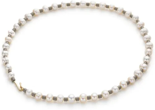 Miniatura 2 de C.Paravano Collares de perlas para mujer Gargantilla de perlas Collar de cadena chapada en oro de 18 quilates Collares de perlas Collar