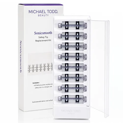 Michael Todd Beauty Sonicsmooth & Sonicsmooth Pro+ Dermaplane - Recambios de cuchillas de afeitar | 8 cuchillas de dermaplaning, suministro de 2