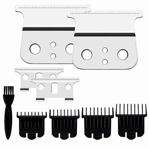 Paquete de 2 piezas de repuesto profesional de hoja en T de grado de barbero compatible con Andis T-Outliner, aprobado por peluquero T Clipper y