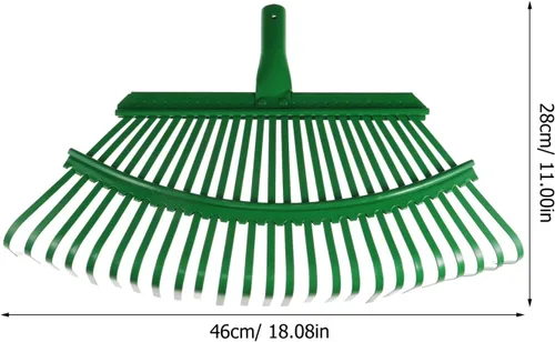 Miniatura 3 de INOOMP Rastrillo de hojas para césped, herramienta de jardinería resistente, dientes para una limpieza eficiente de hojas y desechos, diseño