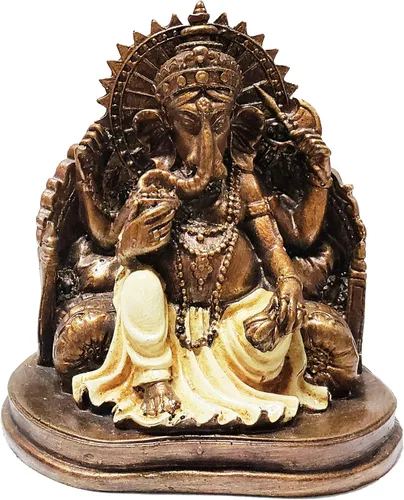 Miniatura 16 de Ganesha - Cabeza de elefante y cuerpo humano que elimina obstáculos del camino de uno, decoración de dormitorio, oficina en casa, estatua Rojo