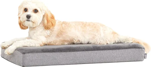 Miniatura 11 de Barkbox Cama ortopédica para perros Cómodo colchón de espuma viscoelástica para alivio de las articulaciones Soporte de cabeza y cuello Espresso