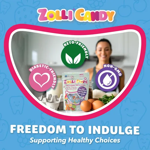 Miniatura 5 de Zollipops Clean Teeth Pops - Caramelos sin azúcar con xilitol, paletas sin colorantes, aptos para dieta cetogénica y diabéticos, golosinas aprobadas