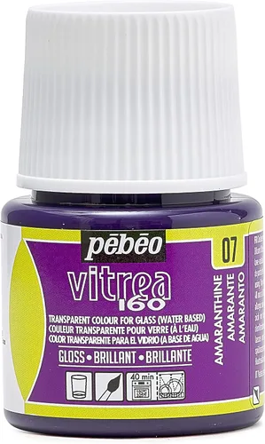 Miniatura 48 de Pebeo Vitrea 160 - Pintura para vidrio brillante, botella de 45 ml - Azul lapislázuli