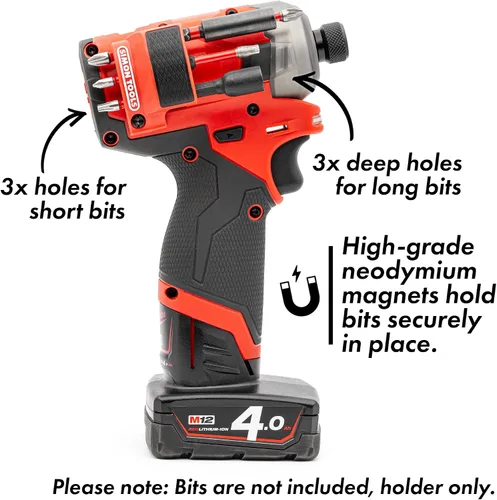 Miniatura 5 de Simon Tools Portabrocas Magnético para Controlador de Impacto y Taladro Milwaukee M12 - Portabrocas Milwaukee para M12