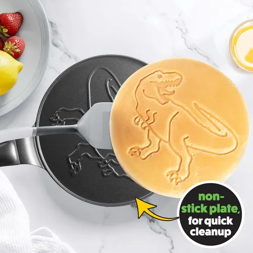 Miniatura 4 de Sartén gigante para panqueques con diseño de dinosaurio, para hacer panqueques gigantes de 10 pulgadas para el desayuno de niños mágicos, decora