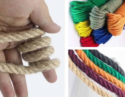 Miniatura 2 de Cuerda de yute azul - Cuerda de cáñamo de 0.157 in 65.6 ft (1/6 pulgada x 65 pies) para manualidades, jardinería, decoración festiva de bricolaje