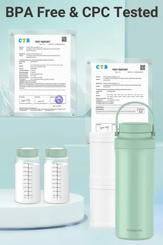 Miniatura 9 de Koalababy - Enfriador portátil de leche materna de 22 onzas, enfriador de 24 horas, 2 biberones Cooling ring, insulated breastmilk storage for