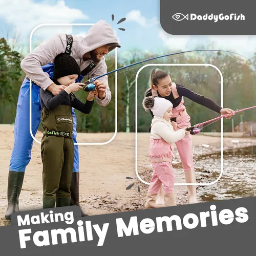 Miniatura 7 de DaddyGoFish Kids Fishing Pole - Rod Reel Combo Tackle Box Starter Set - First Year Small Dock Gear Kit for Boys Girls Toddler Youth Age Beginner