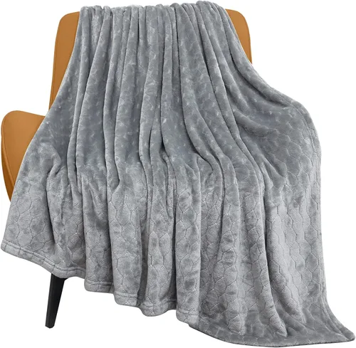 Miniatura 18 de TOONOW - Manta decorativa de vellón, supersuave, afelpada, cómoda y mullida, con patrón geométrico, franela de microfibra, para sillón, cama y sofá