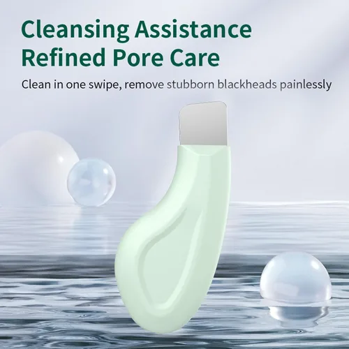 Miniatura 2 de Herramienta removedor de puntos negros, raspador facial de acero inoxidable, espátula manual de piel con cubierta de silicona para nariz, barbilla