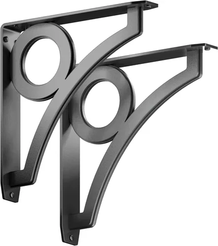 Miniatura 50 de Starby Charleston Soportes de acero resistente para repisa de chimenea, estante flotante, soporte de encimera, soldado a mano (paquete de 2)