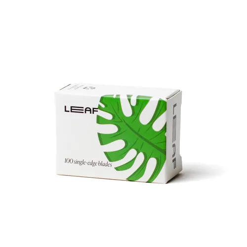 Miniatura 6 de Leaf Shave Hojas de afeitar de seguridad de un solo filo, repuestos de acero inoxidable recubiertos de platino compatibles con maquinilla de afeitar