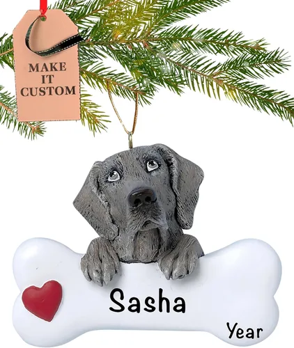 Miniatura 21 de Adorno personalizado de hueso de perro Doberman Pinscher 2025 Personalización gratuita las 24 horas Adornos de Navidad de la primera Navidad