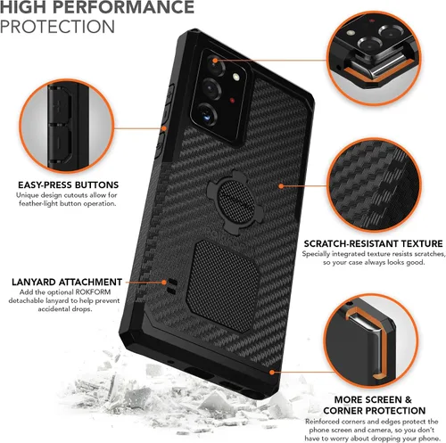Miniatura 2 de Rokform - Funda para Galaxy Note 20 Ultra, funda magnética con bloqueo giratorio de cuatro pestañas, resistente de grado militar, funda protectora