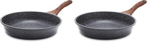 Miniatura 16 de SENSARTE Sartén antiadherente de cerámica de 8 pulgadas, sartén saludable no tóxica, sartén para tortilla compatible con inducción con mango Blanco