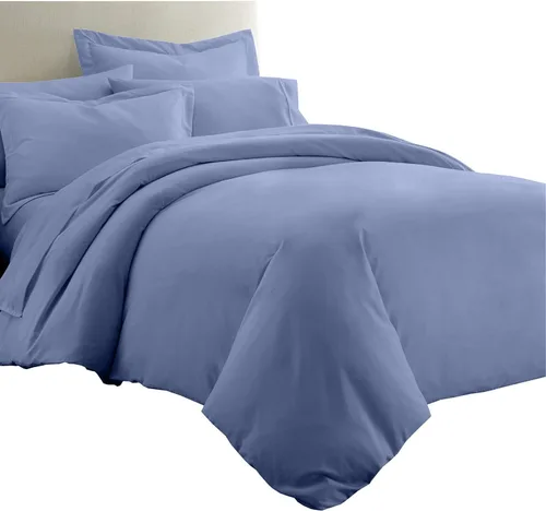 Miniatura 7 de Royal Tradition Juego de ropa de cama de viscosa de bambú sólido de 7 piezas, funda de edredón y fundas de almohada con sábanas, color beige