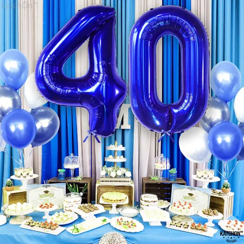 Miniatura 691 de KatchOn, Globo grande azul número 2 de 40 pulgadas Decoraciones de cumpleaños de Baby Shark para niño de 2 años Globo azul número 2 Globo