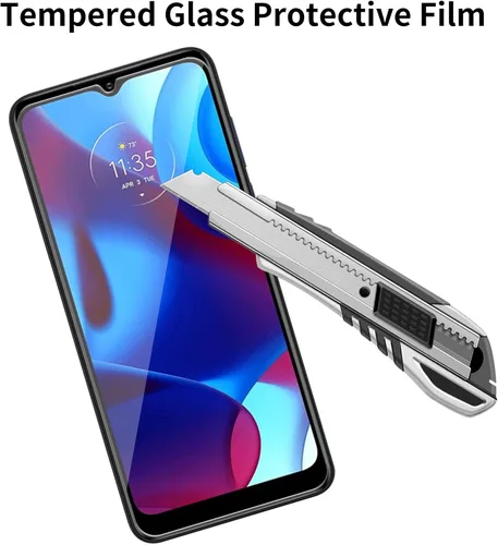 Miniatura 3 de Paquete de 4 protectores de pantalla de vidrio compatibles con Motorola Moto G Pure [dureza 9H] vidrio templado de pantalla HD, fácil de instalar