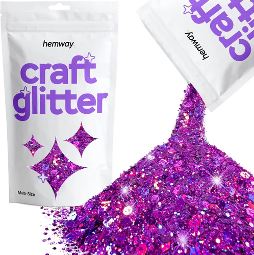 Miniatura 29 de Hemway Craft Glitter - Rojo Copos de lentejuelas metálicas de varios tamaños para manualidades de resina y epoxi Suministros para vasos