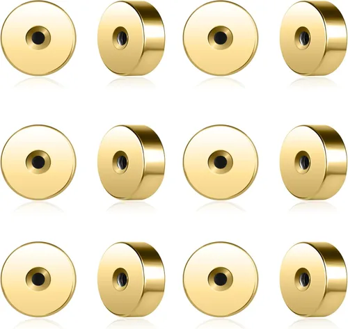 Miniatura 14 de AoedeJ Parte trasera de aretes de acero inoxidable con cierre de bola, reemplazos de parte trasera de aretes, parte trasera de aretes con tuerca