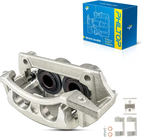 Miniatura 10 de PHILTOP Conjunto de Pinza de Freno de Disco Delantero Compatible con Jeep Wrangler 1990-2006, Jeep Cherokee 1990-2001, Grand Cherokee 1993-1998