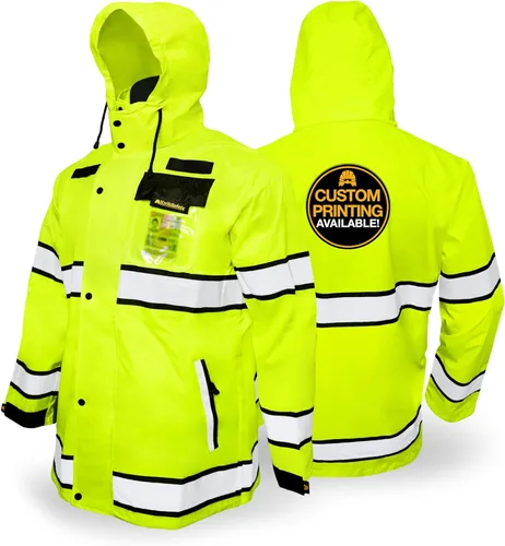 KwikSafety - Charlotte, NC - Chaqueta de lluvia TORRENT y gabardina ANSI OSHA clase 3 de alta visibilidad, equipo de lluvia Hi Vis