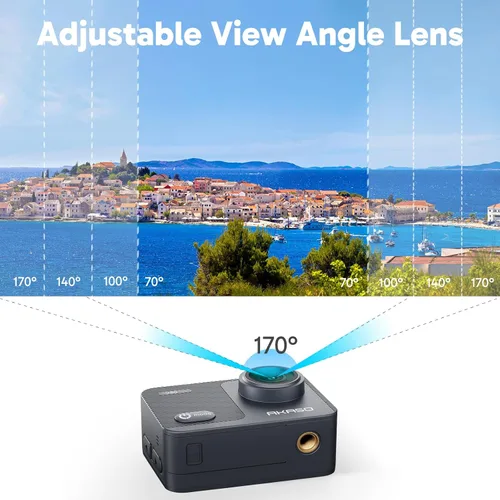 Miniatura 6 de AKASO V50X. Cámara de acción WiFi nativa 4K30fps con pantalla táctil EIS 4X Zoom, resistente al agua hasta 40 metros, soporte para cámara
