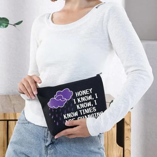 Miniatura 5 de WZMPA Bolsa de maquillaje cosmética para fanáticos de la música, regalo inspirado en la música, miel, sé que conozco, bolsa de maquillaje con Miel