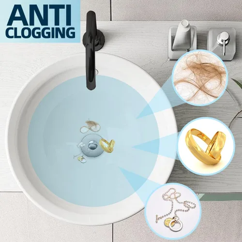 Miniatura 4 de Tapón universal 2 en 1 para fregadero de baño, colador de drenaje desplegable para fregadero de baño con cesta de filtro antiobstrucción, tapón