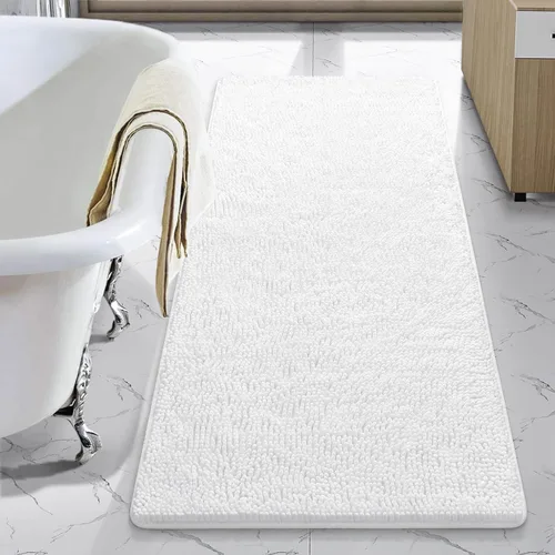 Miniatura 80 de LOCHAS Alfombra de Baño de Lujo Lanuda Tapete de Baño 24 x 17 Pulgadas, Alfombras de Baño Lavables Antideslizantes para Baño y Ducha, Alfombras