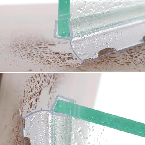 Miniatura 2 de Tira de sellado para puerta de ducha sin marco, paquete de 2 unidades x 78 pulgadas de alto para puerta de ducha de vidrio de 3/8 pulgadas de Tipo H