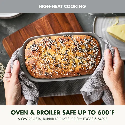 Miniatura 8 de GreenPan Premiere Ovenware - Molde antiadherente de cerámica saludable para pan de 1 libra, sin PFOA ni PFAS, utensilios para hornear resistentes a