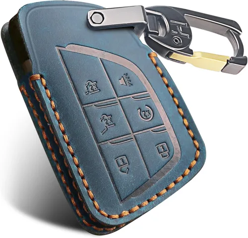 Miniatura 15 de MILD EAST Funda de llavero de cuero genuino para Chevy, funda de llavero inteligente compatible con 2021/2022/2023/2024/2025 GMC Yukon Denali Sierra
