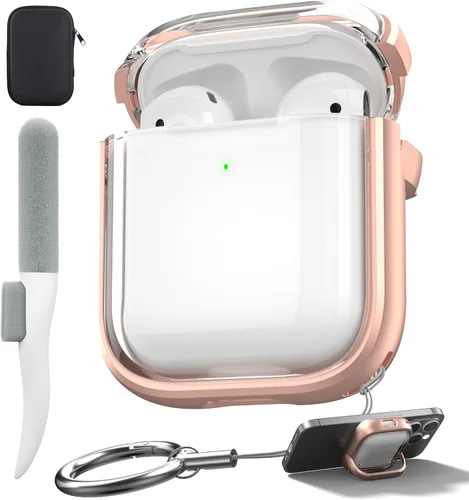 Miniatura 24 de Valkit Funda compatible con AirPods Pro, transparente con kit de limpieza, funda protectora de TPU suave para AirPods Pro Gen 2nd/1st 2023/2022/2019