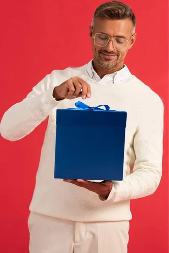Miniatura 7 de Elephant-package Caja de regalo mediana con tapas, cinta y relleno de papel, para cumpleaños de hombres y niños, día del padre, despedida
