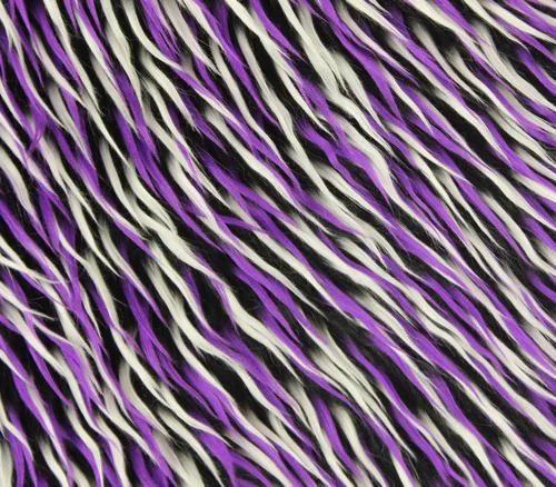 Tela sintética de 3 tonos, piel sintética, color negro, blanco y morado, 60 pulgadas de ancho, vendido por The Yard