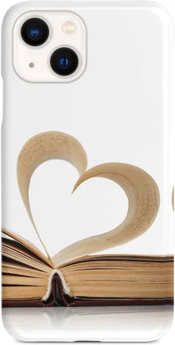 Miniatura 12 de Inspired Cases - Compatible con iPhone XR - Funda protectora con textura 3D para Apple iPhone XR - Página de corazón - Amante de los libros