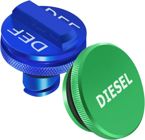 Tapa de combustible diésel de aluminio, tapa magnética de gas de tanque de aluminio más grande actualizada para camiones RAM (2013-2019) 1500 2500