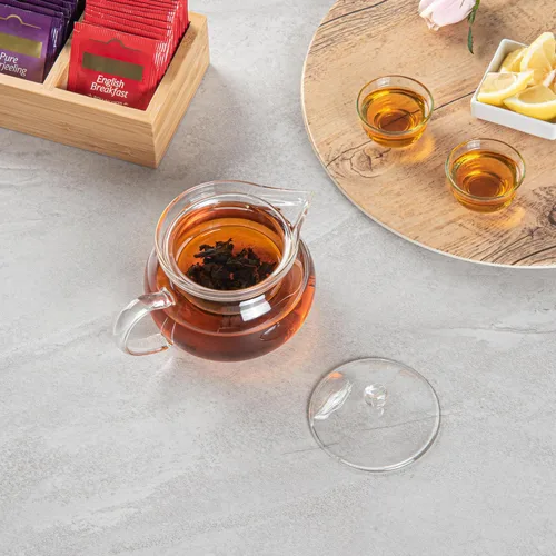 Miniatura 6 de Restaurantware Forma - Tetera de vidrio de 17 onzas, 1 tetera de vidrio de doble pared, no se astilla, reutilizable, de vidrio transparente, doble