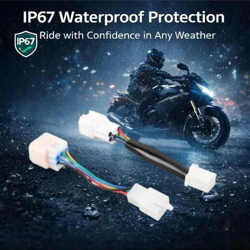 Miniatura 4 de KIMISS 2 unids controlador eléctrico motocicleta conector, 165mm/6.49in motocicleta Pasillo controlador adaptador IP67 sensible