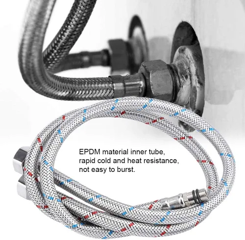 Miniatura 4 de Conector de grifo de compresión de acero inoxidable, manguera de suministro de agua flexible Se del grifo, Bdsxc66 para agua fría y caliente