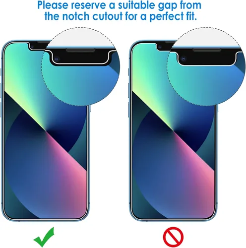 Miniatura 2 de JETech Protector de pantalla compatible con iPhone 13 mini de 5.4 pulgadas, película de vidrio templado, paquete de 3