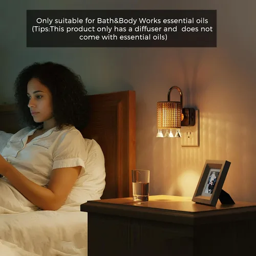 Miniatura 7 de L LOHAS LED Luces Nocturnas Enchufables en la Pared, Luz Nocturna Decorativa de Cilindro de Tela Boho con Borla, Sensor de Crepúsculo a Amanecer