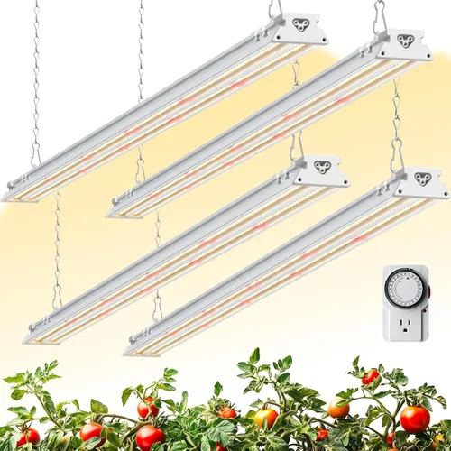 Miniatura 9 de Barrina TX-S60 - Luz de cultivo de 4 pies, 60W (equivalente a 420W), espectro completo con LEDs rojos de 660nm, PPFD alto, enlazable, luces